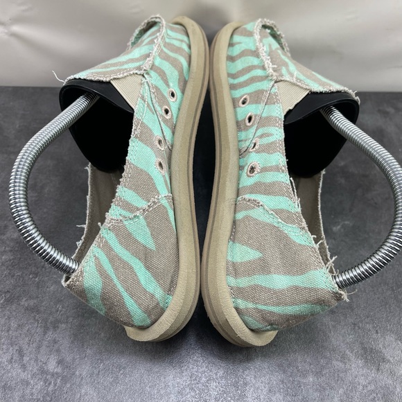 Sanuk Fiona Women’s Shoes Gray Green 8 M Sidewalk Surfer Comfort Loafers - Picture 11 of 15